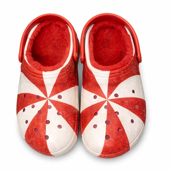CROCS Kids Red and White Slippers - Picture 2 of 6
